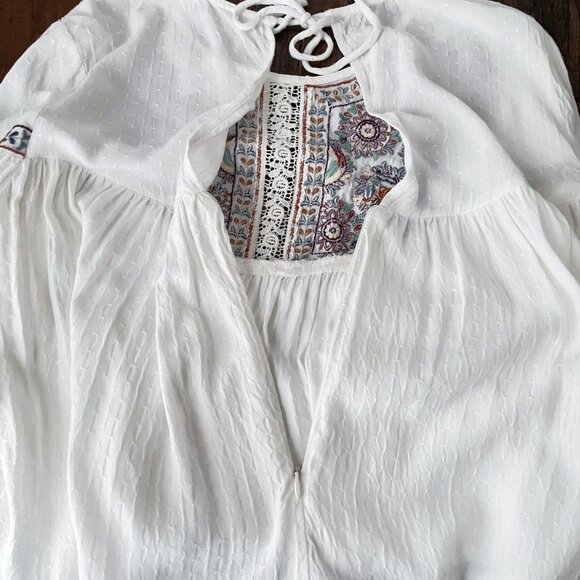 Padini Embroidered Boho Peasant Tunic Top Blouse Flowy Colorful Size Medium - Picture 11 of 16